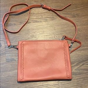 Urban Expressions leather Red/Brown Cross Body Bag